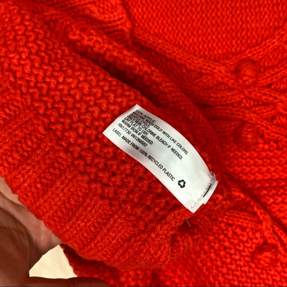 AVA + VIV▪️Coral Orange Pom Pom Sweater. 1X - Picture 6 of 8